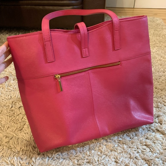 Hot Pink Burano Leather Handbag Shoulderbag - Picture 2 of 4